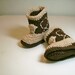 NEWBORN Baby Cowboy Booties - Two-Tone Brown