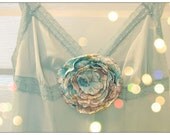 Lingerie: Hand Dyed Chemise Slip in Aqua Watercolors (XS)