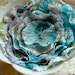 Lingerie: Hand Dyed Chemise Slip in Aqua Watercolors (XS)