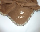 Pet  Blanket  Personalized - Plaid