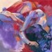 Female Figure in Bold Colors - Reds and Purple - Large Fine Art Print - Enclosed
