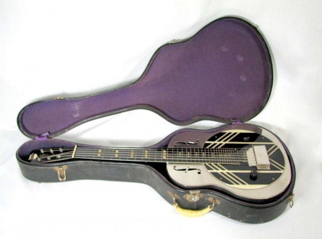 1930s Guitar National Silvo Lap Steel Art Deco Design