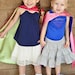 SUPERHERO Toddler CAPE Custom reversible with straight edge You choose colors Ships NEXT business day.