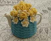 4-6 Cup Crochet Tea Cosy/ Tea Cozy/ Cosy/ Cozy  Blue (Made to order)