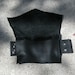 Black Leather Natural Edge Wrist and Belt Bag Made to Order
