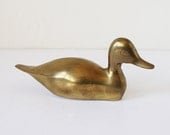 Vintage brass duck
