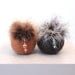 Mini Felted Purse in Dark Cocoa (with Cream and Cocoa-Brown Feather Trim) - New Year's Accessory