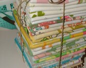 Super Chubby - 30 pack No 2 - 12 inch quares - reclaimed and vintage sheets fabric