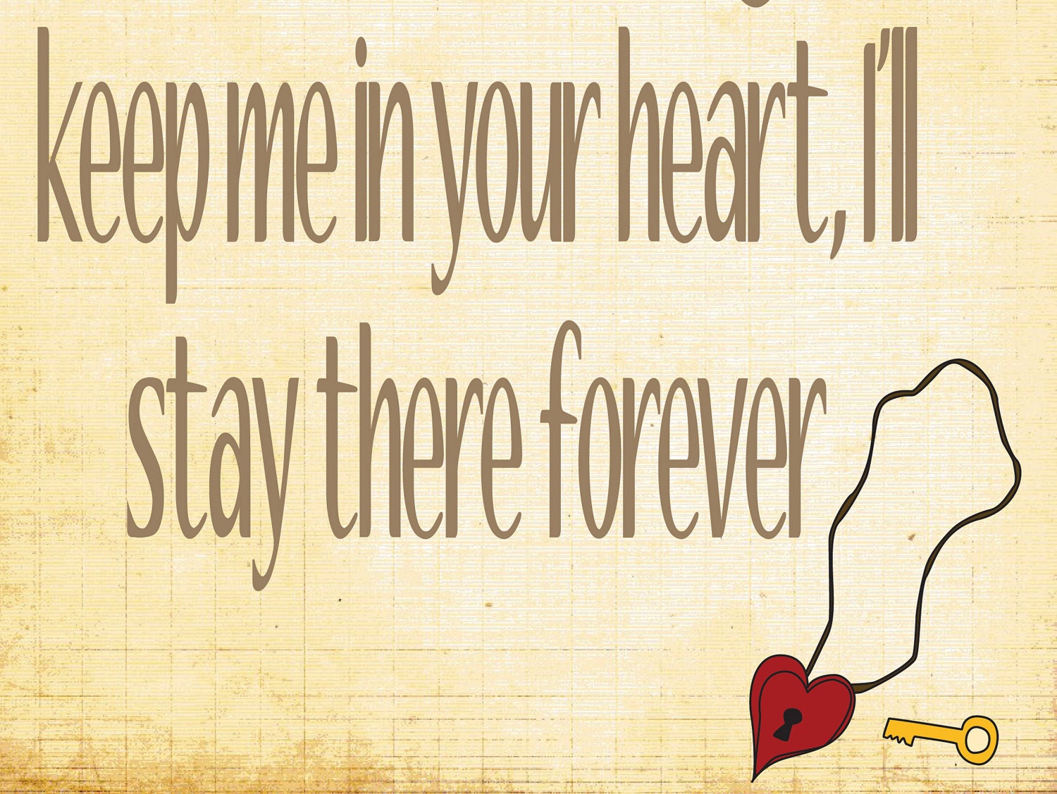 Nursery Art Print - 8x10 Illustration Art Print - In Your Heart Forever - Wedding, Quote, Love, Winnie the Pooh, Nursery