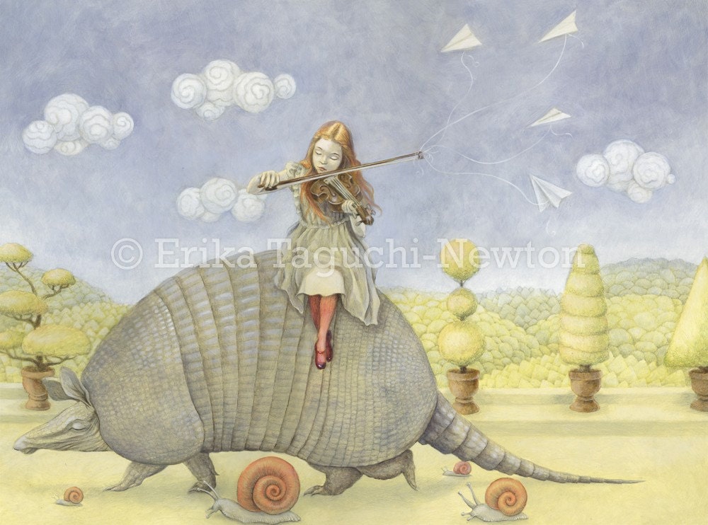 Armadillo Dreams Limited Edition Print - 16x12 inches