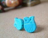 Henry and Samantha - Deep Turquoise Owl Post Earrings
