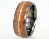 Reserved listing for Ryan - Titanium with Maple Wood and Sterling Silver Inlay Ring - Interchangeable Inlay System - jer1-027