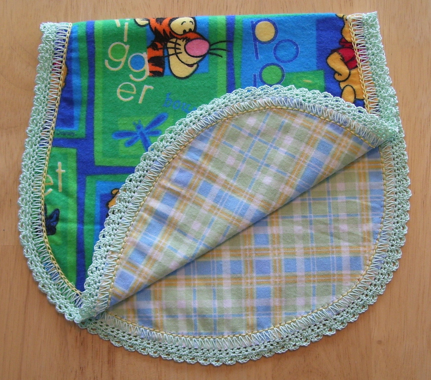 Piglet and Pooh Baby Burp Pad / Cloth is a reusable treat all moms can appreciate made in the USA