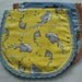 Baby Dolphin Burp Pad Cloth is handmade and perfect for the little person in your life made in the USA a blue hand crocheted edge