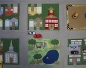 Toy Car Town Neighborhood - ePattern for a Toy Car Play Mat
