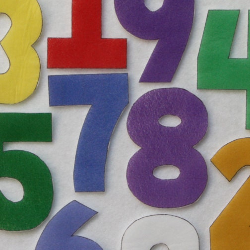 Leaning Solids Numbers - ePattern for Print and Play Felt Figures