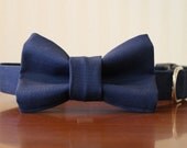 Bow Tie Dog Collar (Bowtie) - Navy Gentleman's Collar