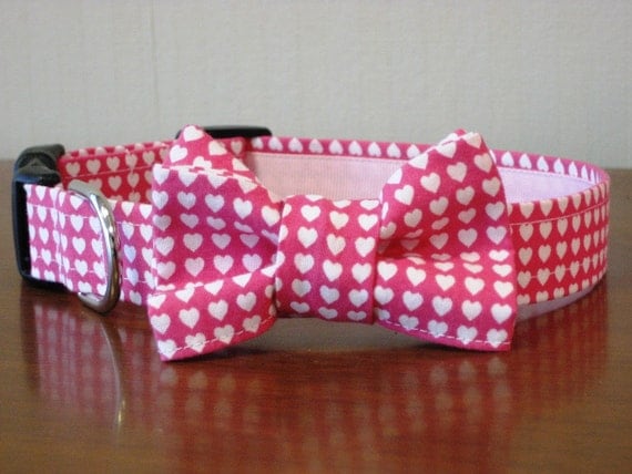 Heart-Breaker Bow Tie Custom Dog Collar