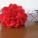 Red Dahlia Custom Dog Collar