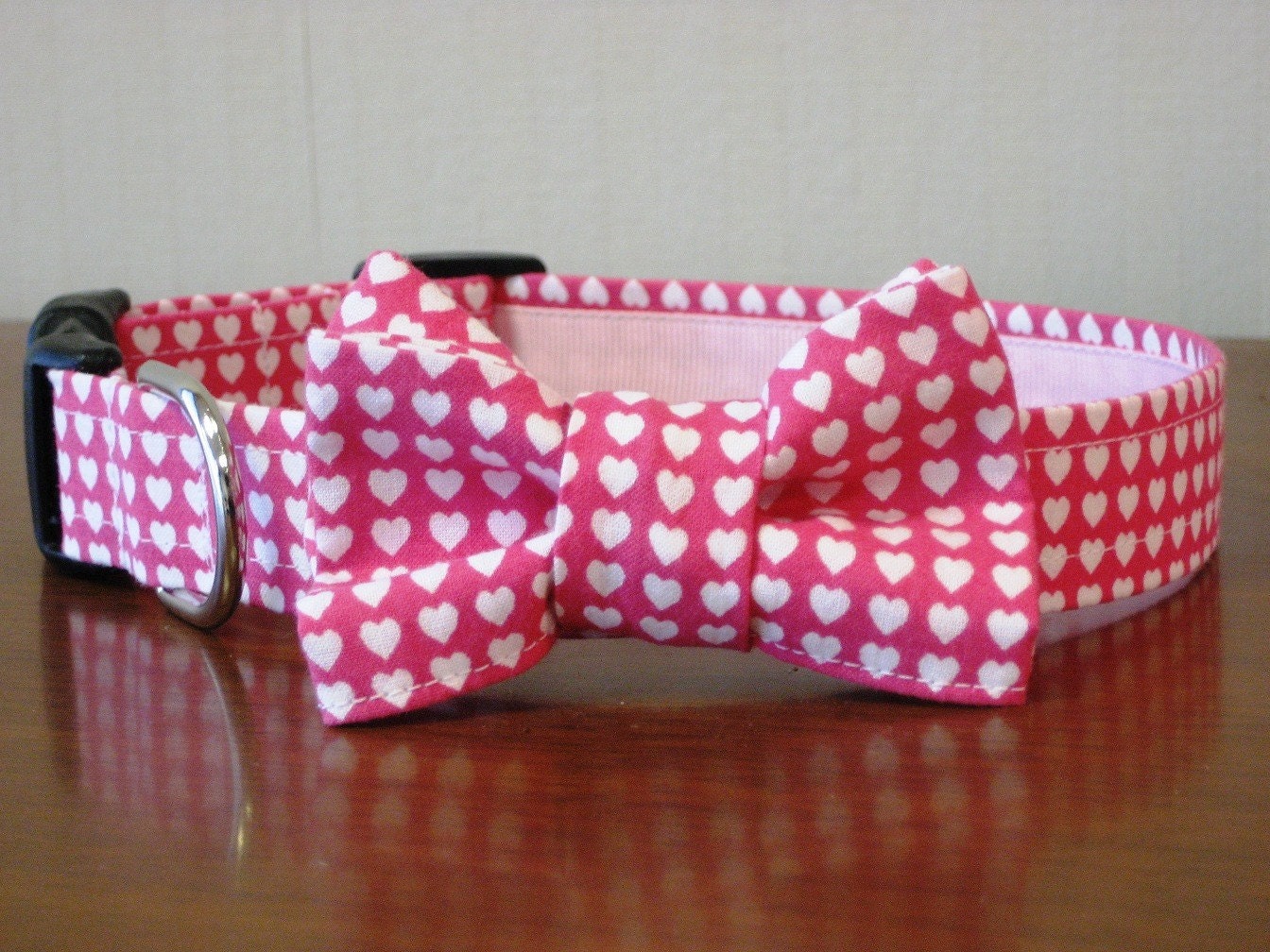Heart-Breaker Bow Tie Custom Dog Collar