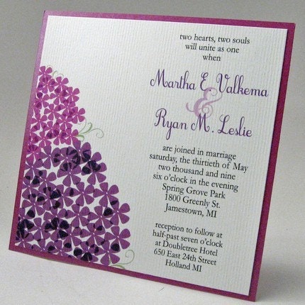 The Square Hydrangea Invitation
