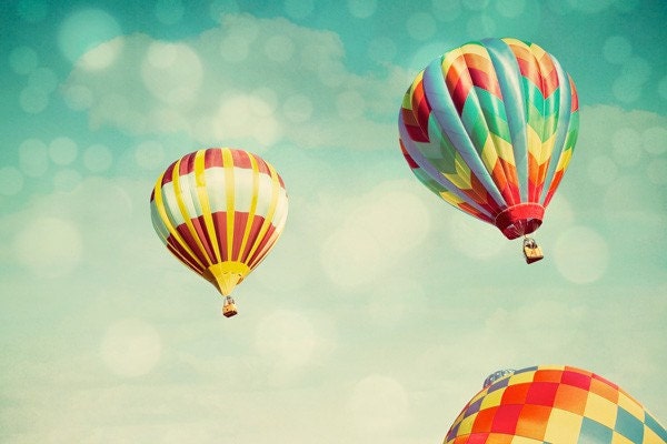 Hot Air Balloons 8x10 Dreamy Whimsical Photography Print. Perfect Dream No. 3222