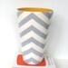 Number 10 V Vase in Buckley Chevron Pearl Colorway