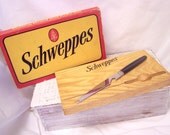 Vintage1970s Schweppes Cutting Board and Knife Set
