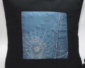 Spider Web Pillow - Embroidery embellished photo