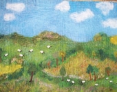 Hand Felted Rural Wallhanging