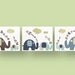 Nursery art, baby nursery decor, nursery wall art, kids art, baby art, nursery elephant, alphabet, Set of 3, 8 x 10 Prints - Trumpeting