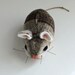 Mouse Plush Wool - Pocket Mouse - Mocha Plaid