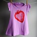Strawberry T-Shirt Dress, Toddler Dress. Orchid Purple. Red. size 6