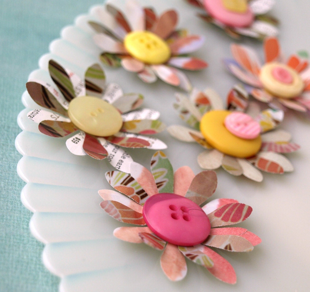 Recycled Flowers - Twice as Nice - made from recycled catalog pages
