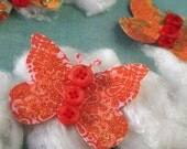 Butterflies - Marigold Patch - set of 5 paper butterfly accents