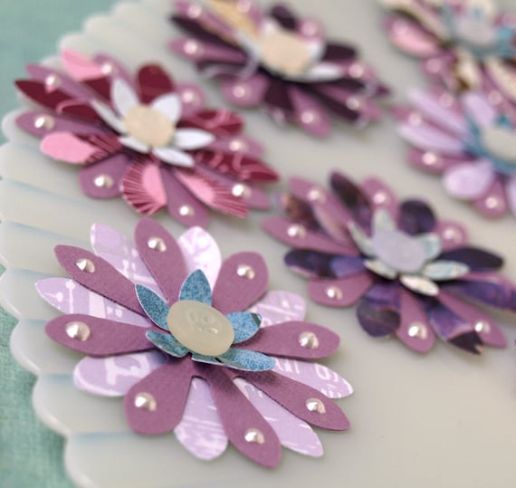 Bunch of Blooms - paper flowers - Plum Pudding Collection