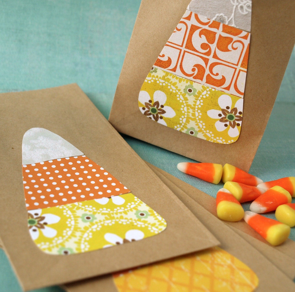Halloween Treat Bags - Candy Corn Design