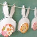 Bunny Butts Bunting - pink and yellow tails