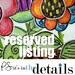 Reserved Listing for katkins - Capture the Details Mini Album