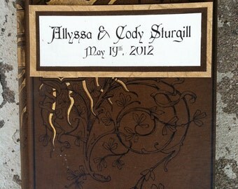 Vintage Wedding Guest Book Eco Friendly and Vintage Inspired