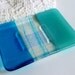 Bright Turquoise Blue Glass Soap Dish