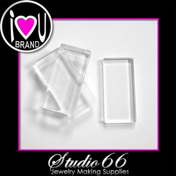 On SALE - 200  Crystal Clear Textured Glass Rectangles Great for Pendants Magnets Mosaics and a Variety of Other Crafts So CLEAR You Will Not Know They Are There