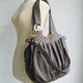 Sale - Grey Canvas Pumpkin Bag, shoulder bag, handbag, tote, stylish, durable