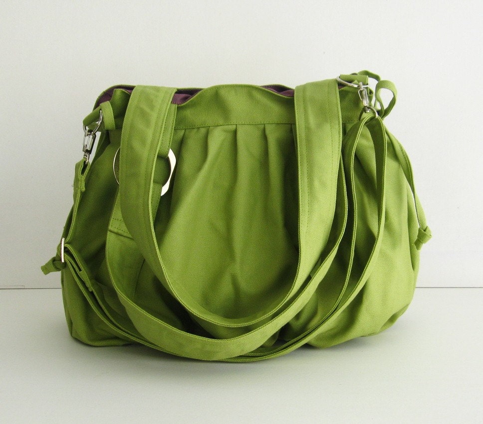 Sale - Pear Canvas Pumpkin Bag, shoulder, messenger, stylish, tote, hobo, purse
