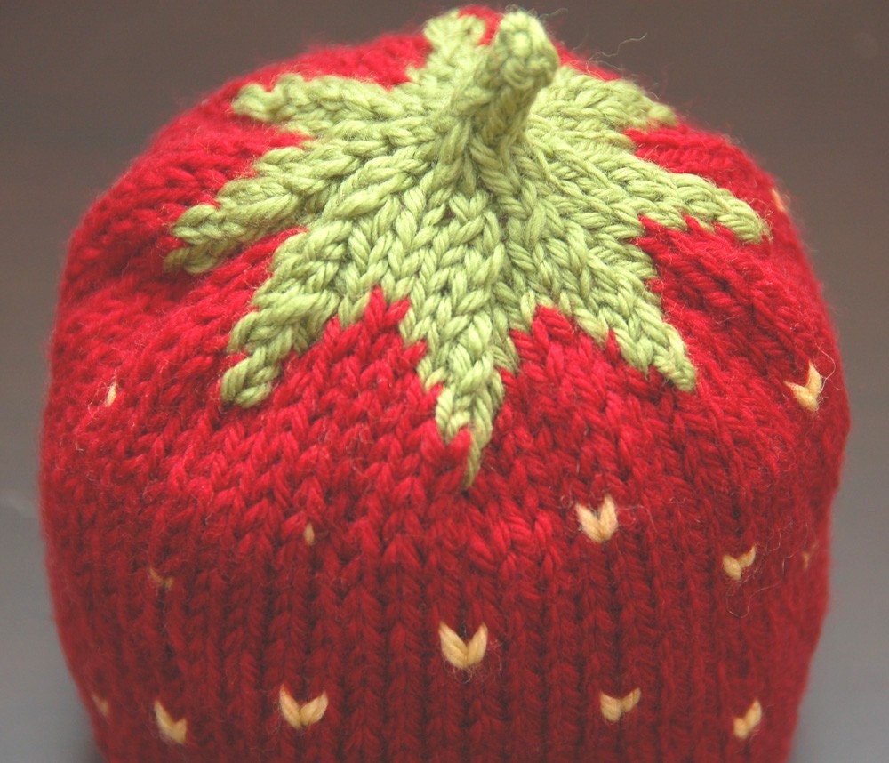 Strawberry Knit Hat