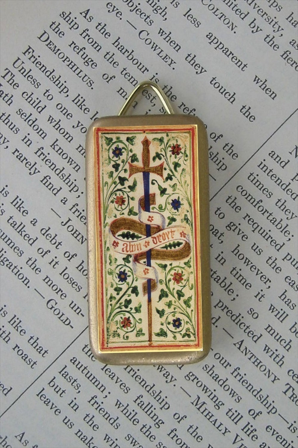 Ace of Swords Tarot Card Pendant