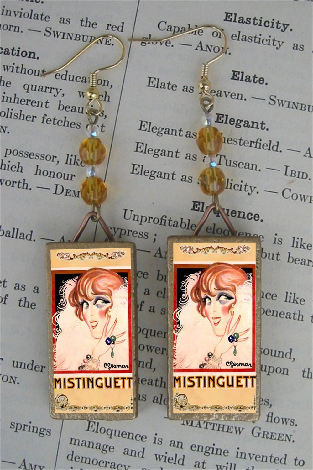 Charles Gesmar MISTINGUETT  ad EARRINGS