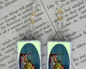 KISS ME - HARLEQUIN - I will be your fool for love - CZECH BEADED EARRINGS