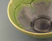 Medium Tortoise Pattern Serving Bowl Lavender and Green