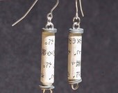 Recycled Paper Bead Jewelry- Japanese Paper Bead Earrings